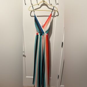 Express cutout maxi dress multi color, new with tags. Size Medium